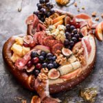 giant pretzel with delicious ingredients