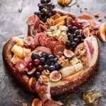 giant pretzel with delicious ingredients